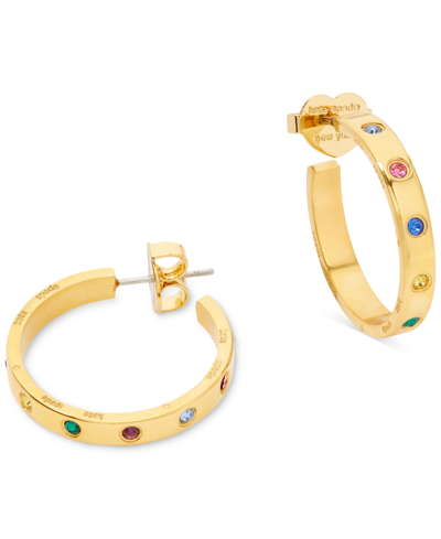 Kate Spade Small Pave Hoop Earrings, 1" In Multi