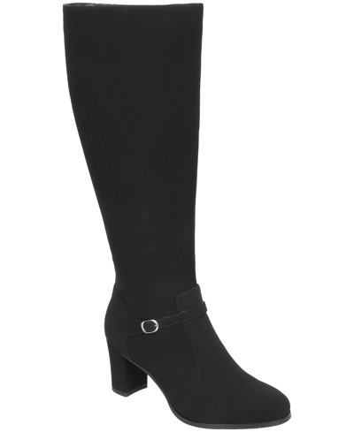 Easy Street Women's Missy Tall Bucket Detail Boots In Black Lamy
