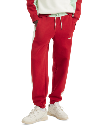 Levi's Men's Varsity Relaxed-fit Logo Joggers, Created For Macy's In Rhythmic Red