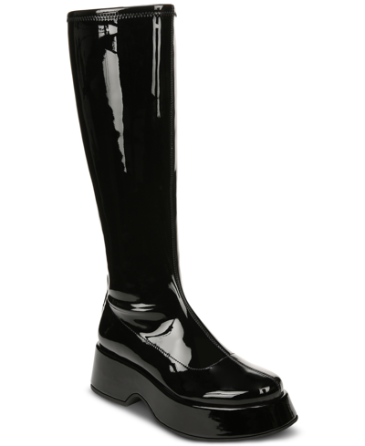 Circus Ny Women's Kimberly Platform Knee-high Stretch Boots In Black Leather