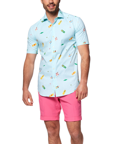Opposuits Men's Short-sleeve Pool Life Shirt In Blue