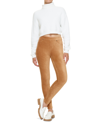 Hue Women's Straight Up Cool Classic Corduroy Leggings In Camel