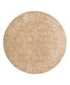 Surya Masterpiece High-low Mpc-2300 5'3" X 5'3" Round Area Rug In Tan/beige