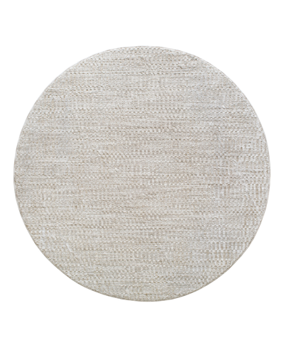 Surya Masterpiece High-low Mpc-2304 7'10" X 7'10" Round Area Rug In Gray