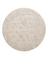 Surya Masterpiece High-low Mpc-2300 6'7" X 6'7" Round Area Rug In Silver