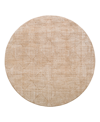 Surya Masterpiece High-low Mpc-2312 7'10" X 7'10" Round Area Rug In Tan/beige