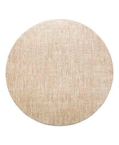 Surya Masterpiece High-low Mpc-2320 7'10" X 7'10" Round Area Rug In Taupe/brown