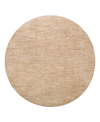 Surya Masterpiece High-low Mpc-2320 6'7" X 6'7" Round Area Rug In Tan