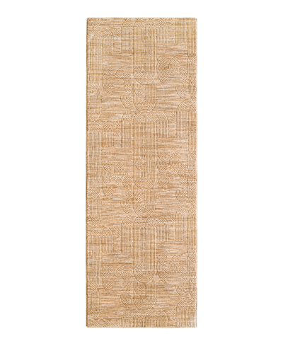 Surya Masterpiece High-low Mpc-2310 2'8" X 10' Runner Area Rug In Tan/beige