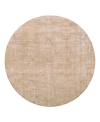 Surya Masterpiece High-low Mpc-2318 5'3" X 5'3" Round Area Rug In Tan/beige