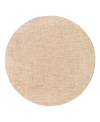 Surya Masterpiece High-low Mpc-2320 6'7" X 6'7" Round Area Rug In Taupe