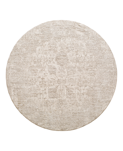Surya Masterpiece High-low Mpc-2300 7'10" X 7'10" Round Area Rug In Taupe