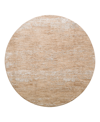 Surya Masterpiece High-low Mpc-2312 6'7" X 6'7" Round Area Rug In Tan