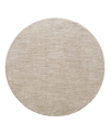 Surya Masterpiece High-low Mpc-2322 7'10" X 7'10" Round Area Rug In Taupe/brown