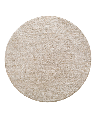 Surya Masterpiece High-low Mpc-2314 7'10" X 7'10" Round Area Rug In Taupe