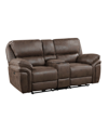 HOMELEGANCE WHITE LABEL FLEMING 80" POWER DOUBLE RECLINING LOVE SEAT WITH CENTER CONSOLE