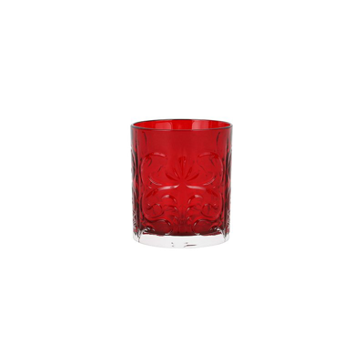 Vietri Barocco Ruby Double Old Fashioned In Red