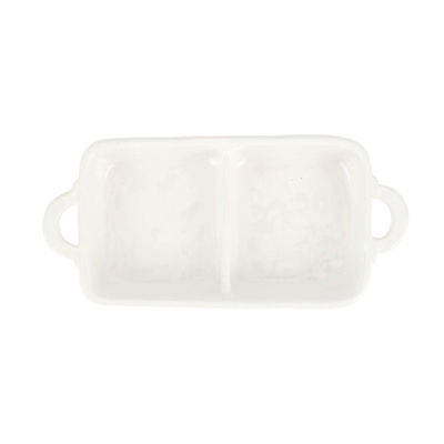 Vietri Pietra Serena Two-part Server In White