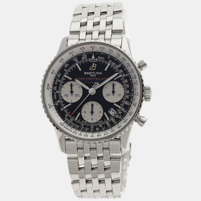 Pre-owned Breitling Black Stainless Steel Navitimer A232bscnp Automatic Men's Wristwatch 42mm