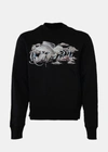 Amiri Men's Pegasus Script Sweatshirt In Black