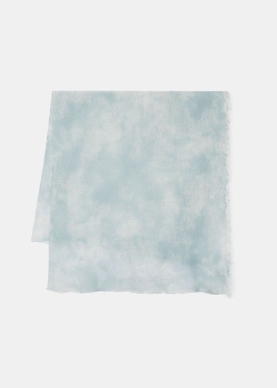 Avant Toi Distressed-effect Cashmere Scarf In Blue