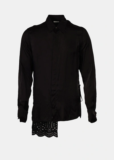 Dries Van Noten Black Wrap Shirt
