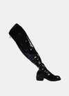 Guidi Laminated Knee-high Leather Boots In Black