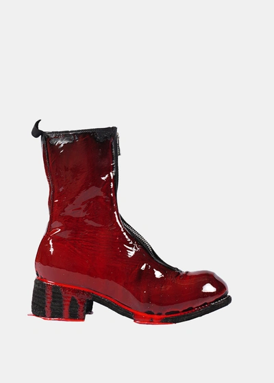 Guidi Red Pl2 Orthopaedic Mid Boots In Black/red