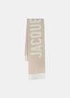 Jacquemus L Echarpe Two-tone Scarf In Multi-beige