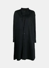 LEMAIRE LEMAIRE BLACK OFFICER COLLAR SHIRT DRESS