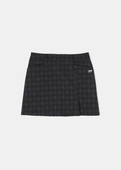 Master Bunny Edition Black Deformed Staggered Jacquard Skirt