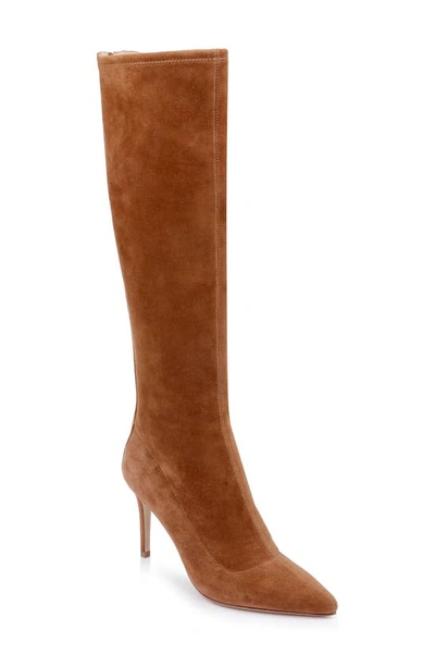 L Agence Giverny Pointed Toe Stiletto Boot In Buckskin
