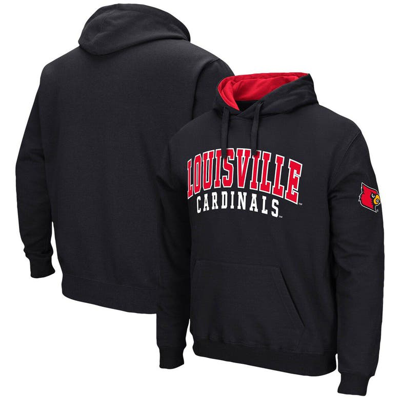 Colosseum Black Louisville Cardinals Double Arch Pullover Hoodie