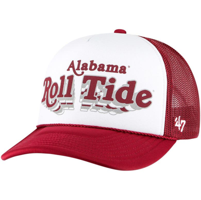 47 ' White/crimson Alabama Crimson Tide Article Foam Front Trucker Hat In Red