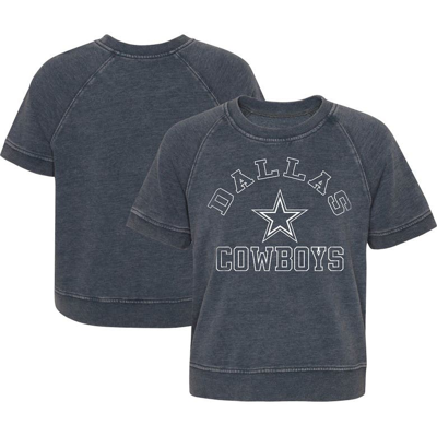 Outerstuff Girls Juniors Charcoal Dallas Cowboys Cheer Squad Raglan T-shirt