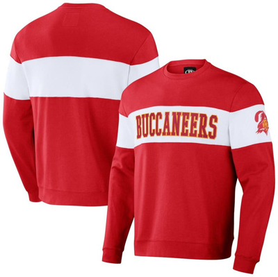 Nfl X Darius Rucker Collection By Fanatics Red Tampa Bay Buccaneers Team Color & White Pullover Swea