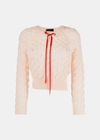 Simone Rocha Bow-embellished Mohair-blend Sweater In Pink