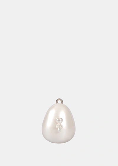 Simone Rocha Micro Egg Pearl-effect Clutch Bag In Neutrals