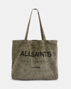 Allsaints Underground Acid Wash Tote Bag In Green