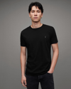 Allsaints Tonic Crew Neck Slim Ramskull T-shirt In Black