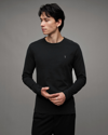 Allsaints Brace Tonic Long Sleeve Crew T-shirt In Black