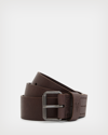 Allsaints Dunston Leather Belt In Brown