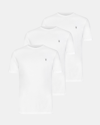 Allsaints Brace Brushed Cotton 3 Pack T-shirts In White