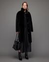 Allsaints Serra 2-in-1 Reversible Shearling Coat In Black