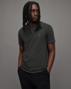 Allsaints Brace Brushed Cotton Crew Neck T-shirt In Charcoal Marl