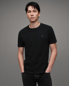 Allsaints Brace Brushed Cotton Crew Neck T-shirt In Black