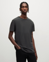 Allsaints Figure Crew Neck Raw Edge T-shirt In Black