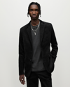 Allsaints Kiels Stretch Cotton Blend Velvet Blazer In Black