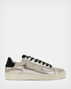 Allsaints Shana Metallic Sneaker In Silver