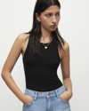 Allsaints Emelyn Tank In Jet Black In Black